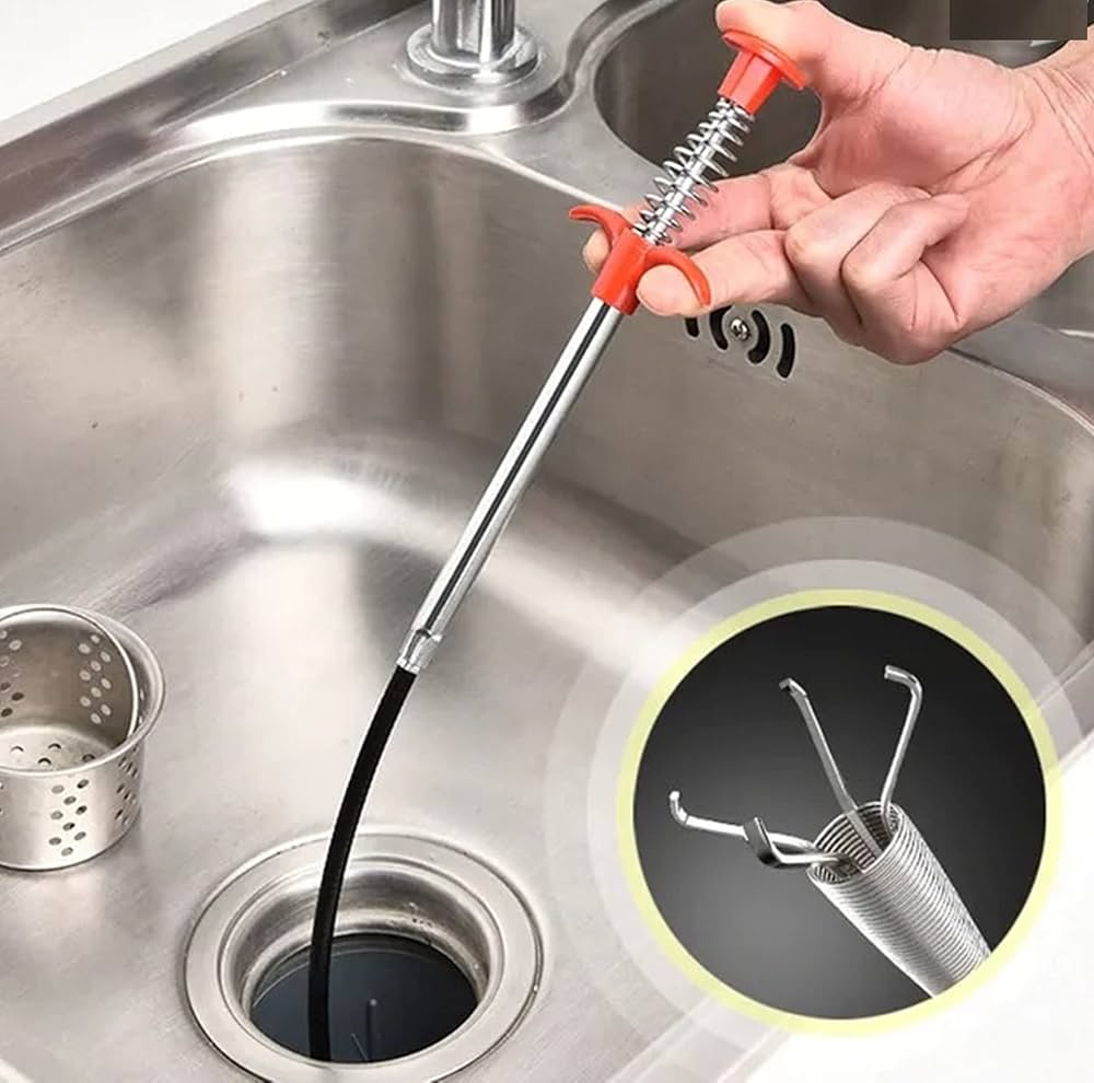 Stainless steel drain pipe  cleaning wire stick
