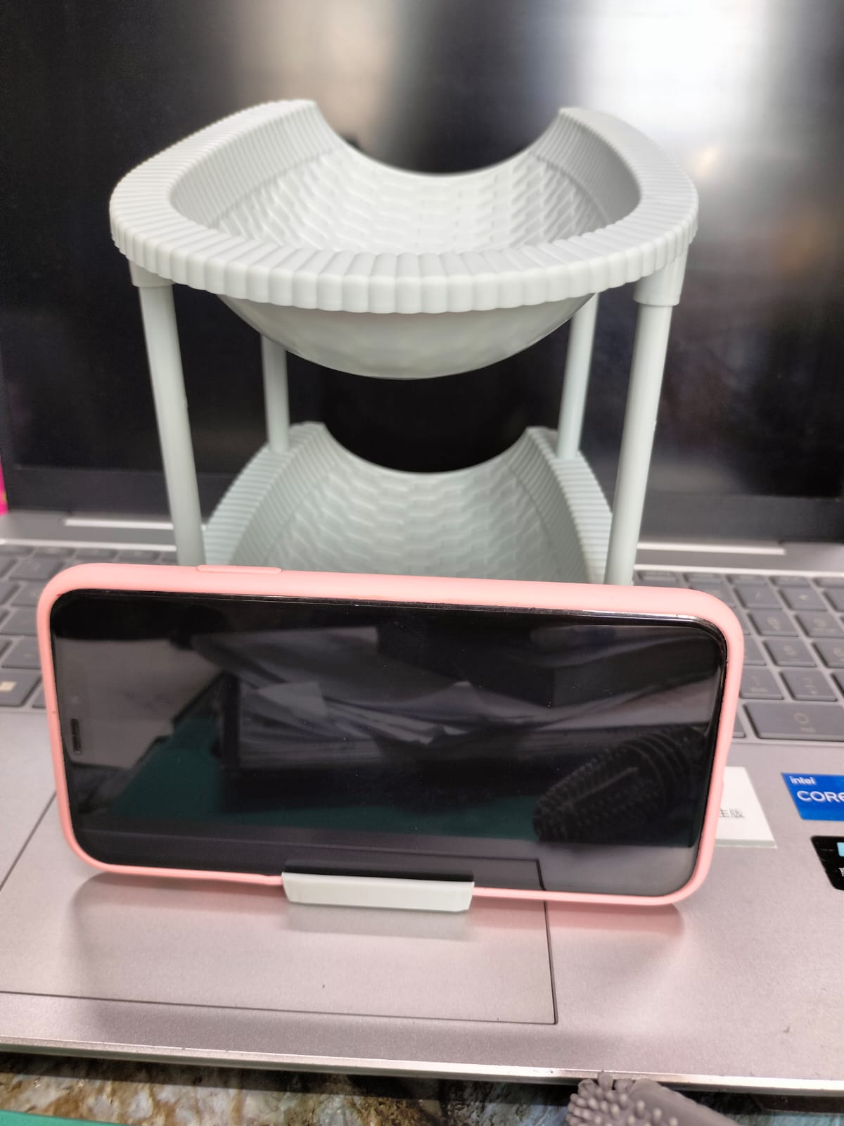 *Double Layer Desk Organizer Stationery Storage Stand phone Holder*