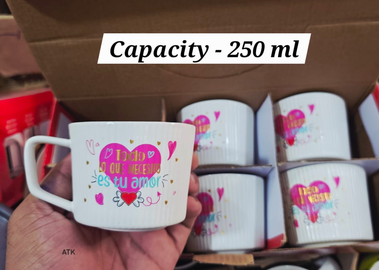 6 Pcs High Quality Ceramic Cup