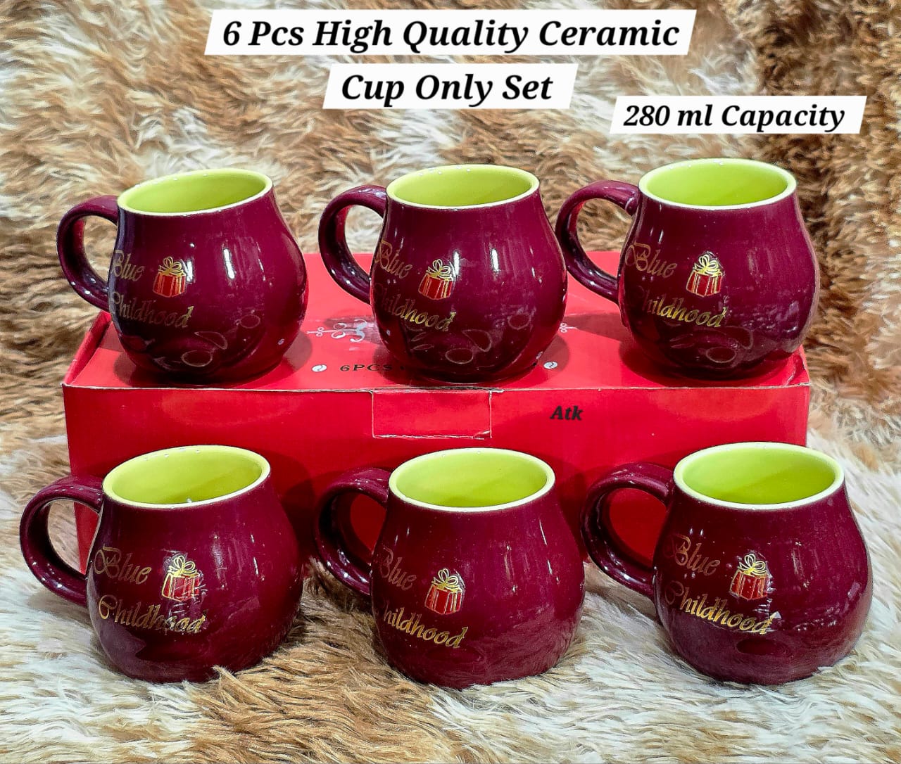 6 Pcs Best Quality Ceramic Cup  [ Quality Item 👌]