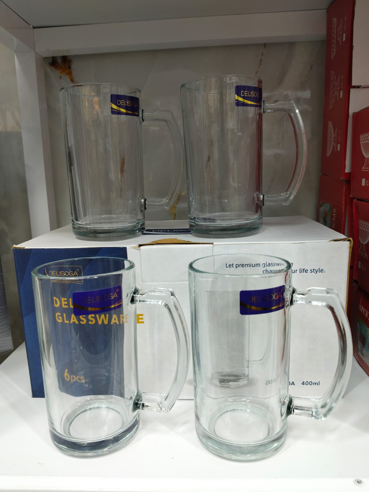 DELISOGA - Glass mug - Long ZB500A - 400ml