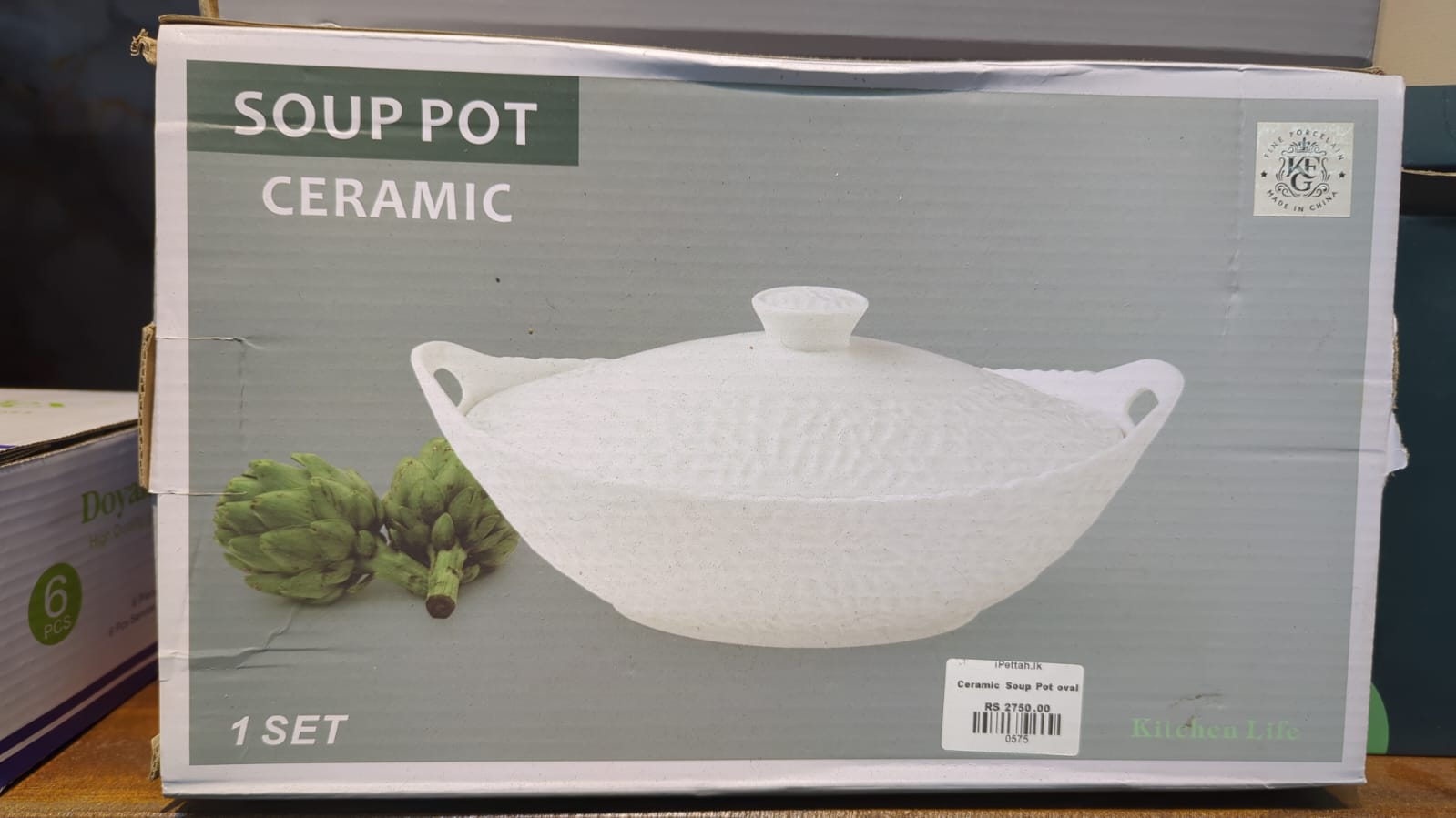 Ceramic Soup pot oval