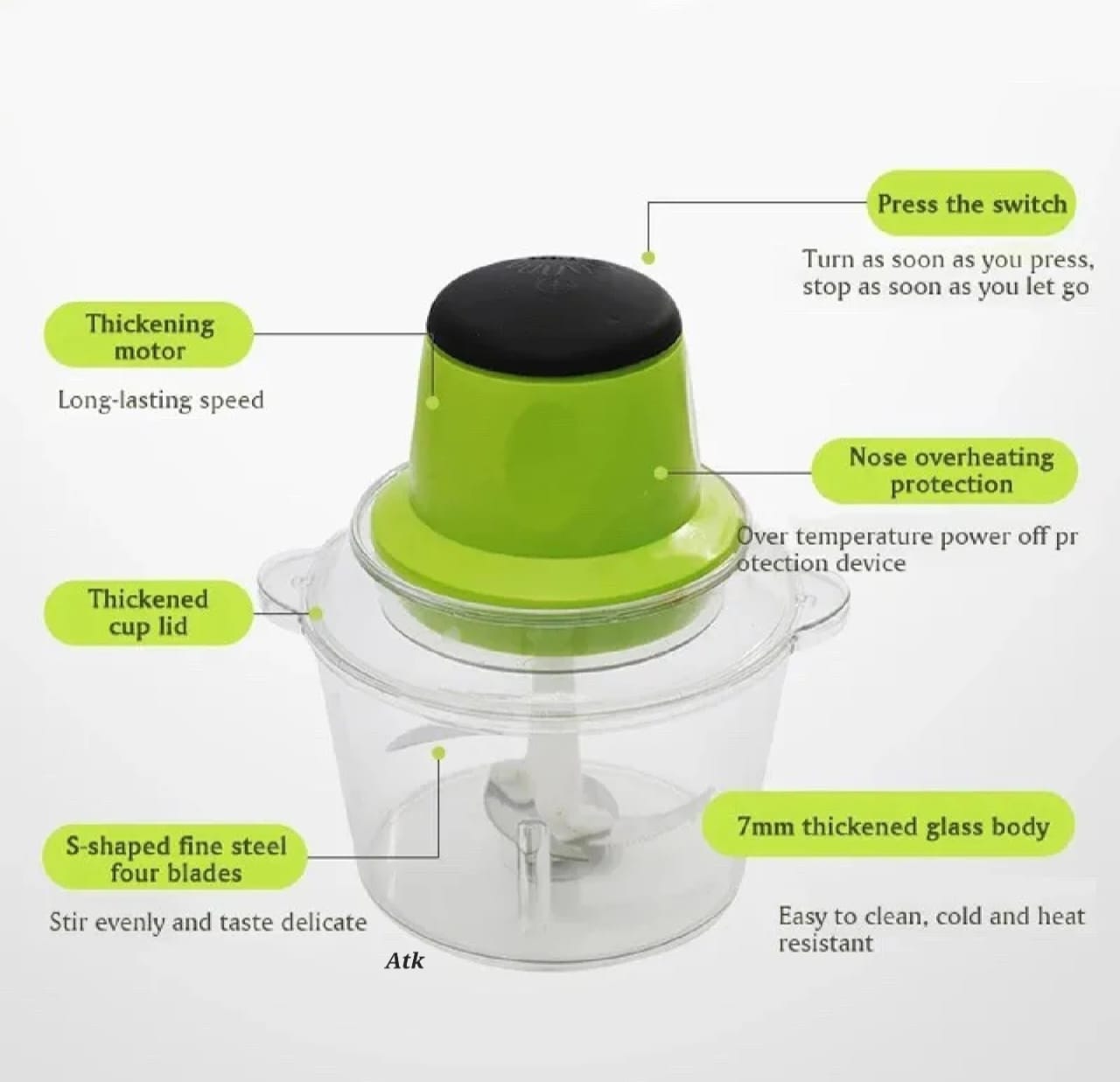 2 in 1 Multifunctional Meat & Vegetable Electric Chopper