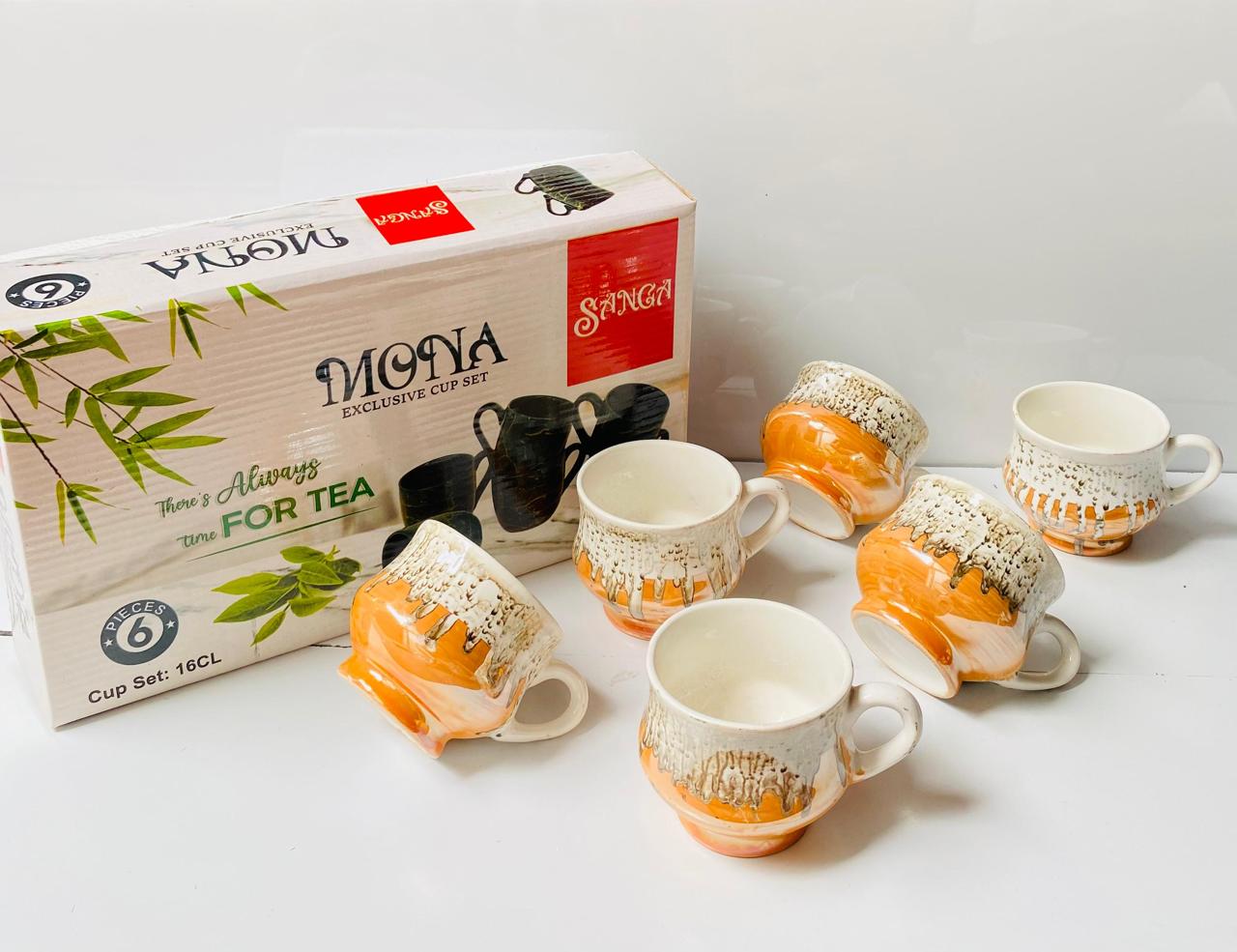 Ceramic 6 pcs Sanga / Mona cup only mix designs 1/