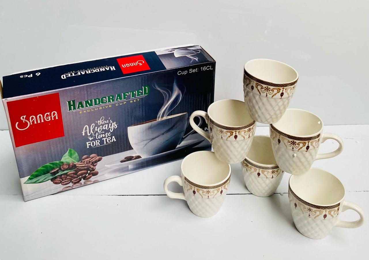 Ceramic 6 pcs Sanga / Mona cup only mix designs =